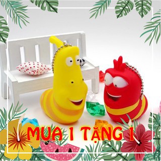 LARVA chú sâu siêu ngáo tinh nghịch silicon có sẵn móc treo