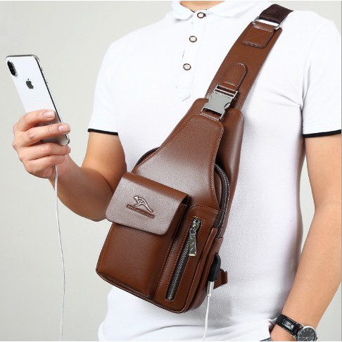 FREESHIP TỪ 150K_ Túi Đeo Chéo Nam Hàng Hiệu Da PU Cao Cấp Có Cổng USB [CHÍNH HÃNG] | BigBuy360 - bigbuy360.vn