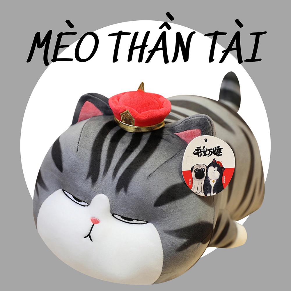 Gấu Bông Sunzin Hình Mèo Hoàng Thượng, thú nhồi bông mèo thần tài Nhập Khẩu Cao Cấp
