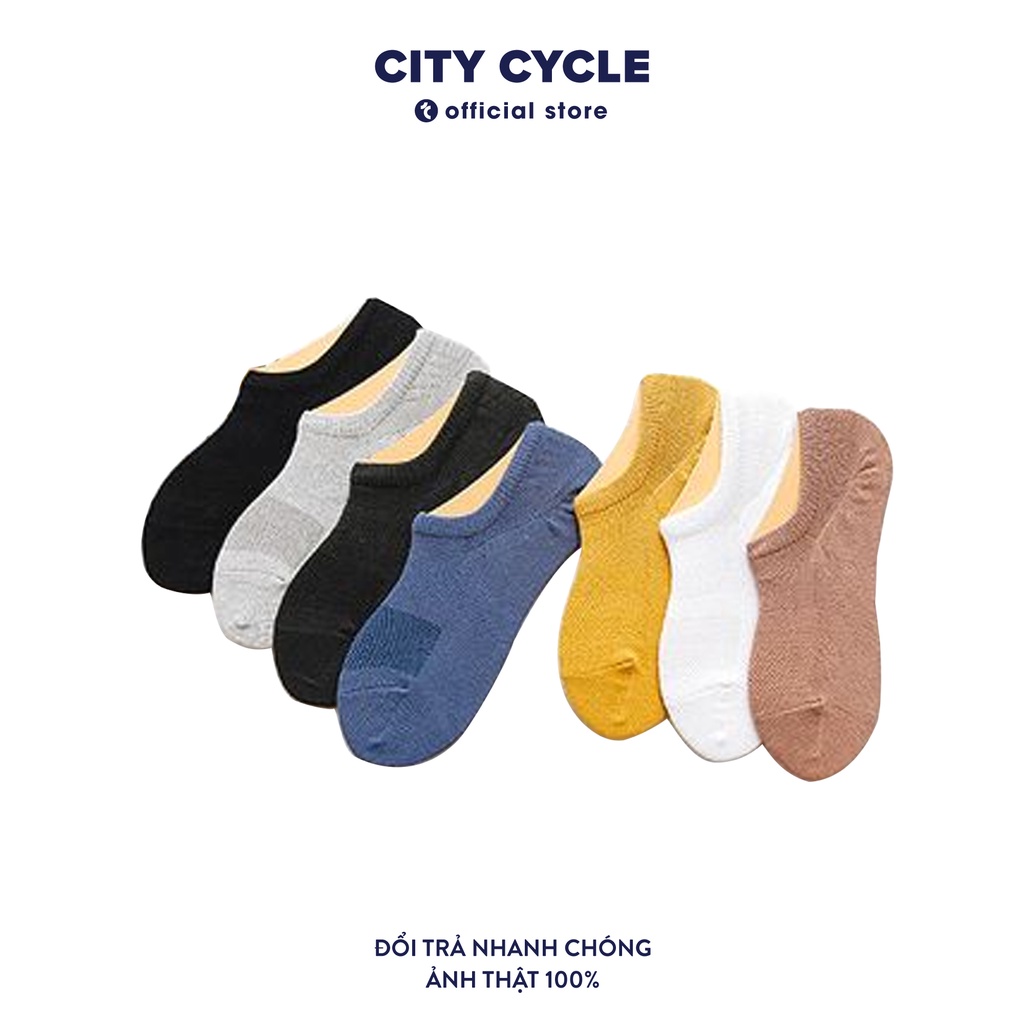 Tất lười trơn cổ ngắn City Cycle chất cotton nam nữ Unisex