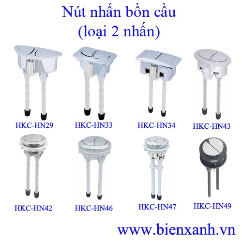 Nút 2 nhấn bồn cầu cao cấp HKC-HN29, HKC-HN29, HKC-HN33, HKC-HN34, HKC-HN42, HKC-HN43, HKC-HN46, HKC-HN47, HKC-HN49