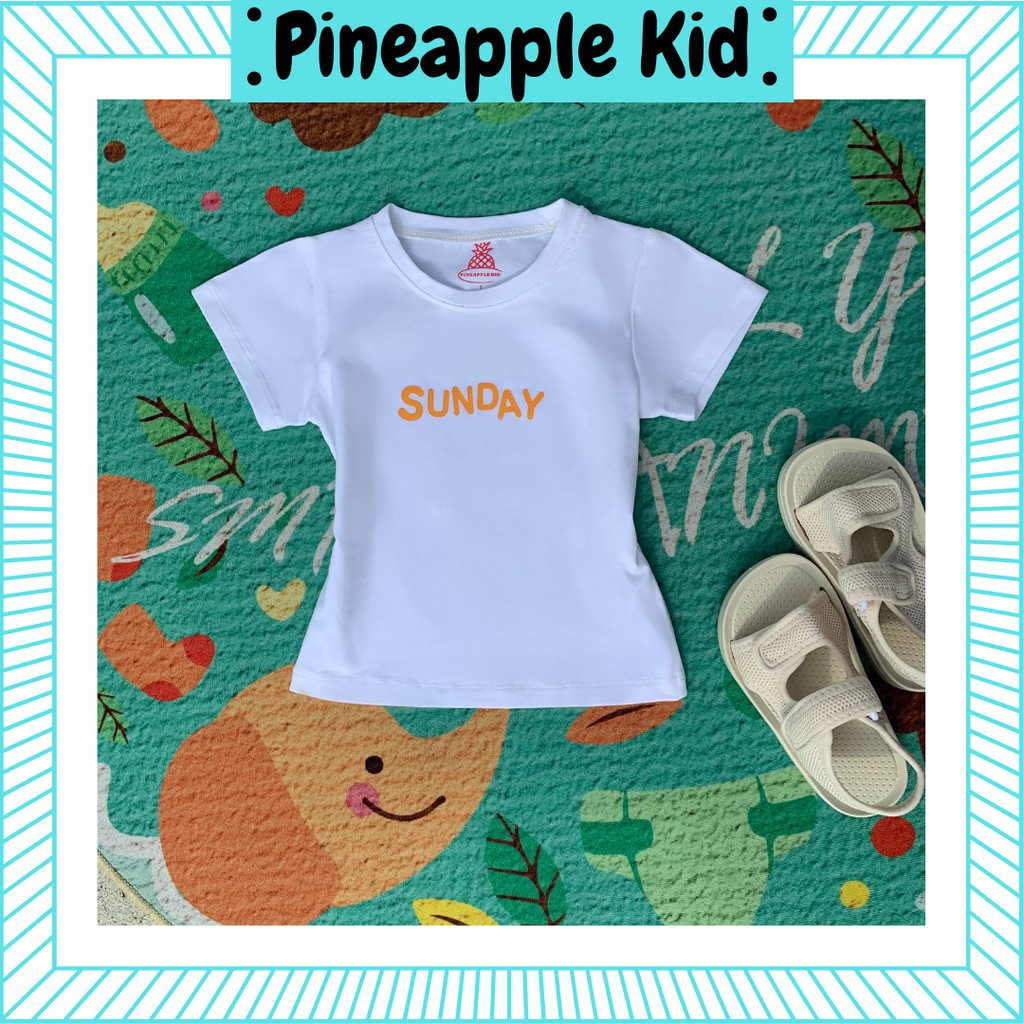 [Nhập ICLN8136 giảm 50%]Áo Thun Áo Phông Cho Bé Trai Bé Gái Cotton Đẹp Thoáng Mát PineappleKid, cho bé (6 - 16 kg).