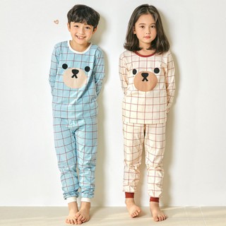 Bộ đồ quần áo dài tay thu đông cotton cho bé trai và bé gái Unifriend Hàn Quốc U2021-1
