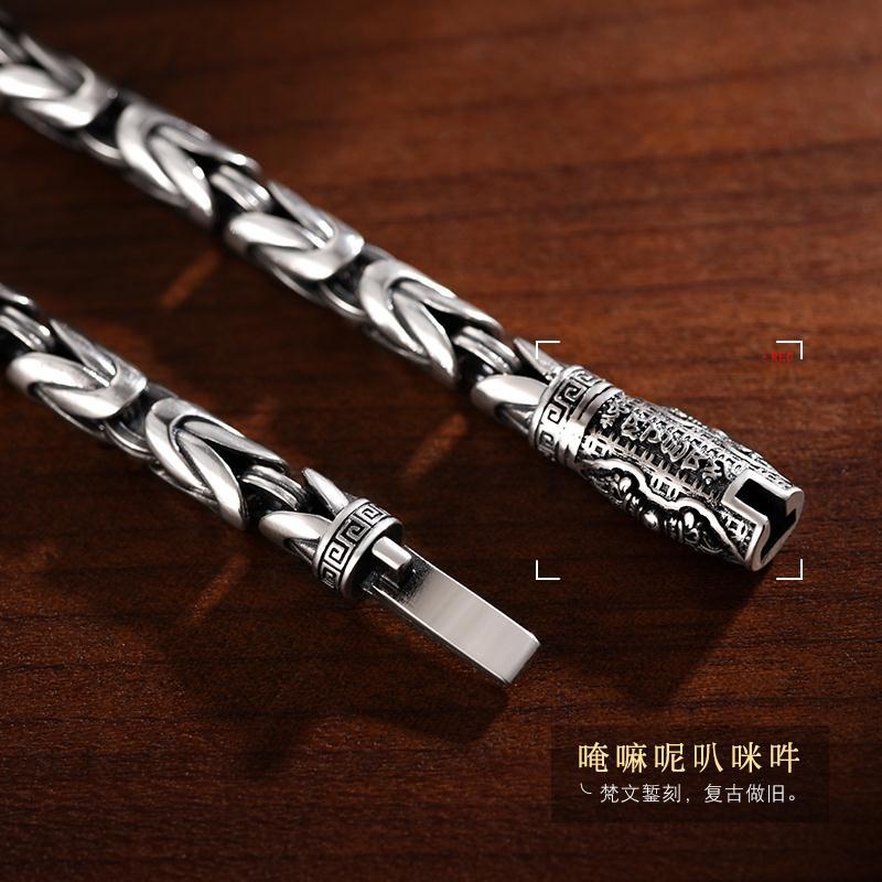 Vòng Tay Dây Bện Bằng Bạc 925 An Toàn Phong Cách Hip Hop Thái Lan Haobing Boutiqu