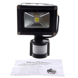 🌠PIR Motion Sensor Security Wall Pure White LED Waterproof Flood Light Lamp 10W