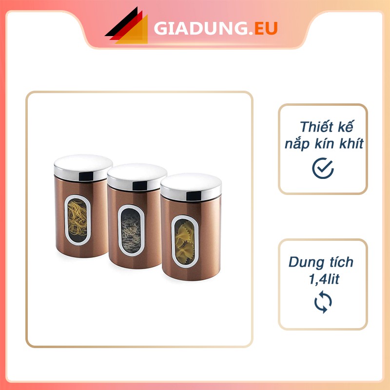 [NHẬP ĐỨC] Set 3 hộp Addis màu đồng