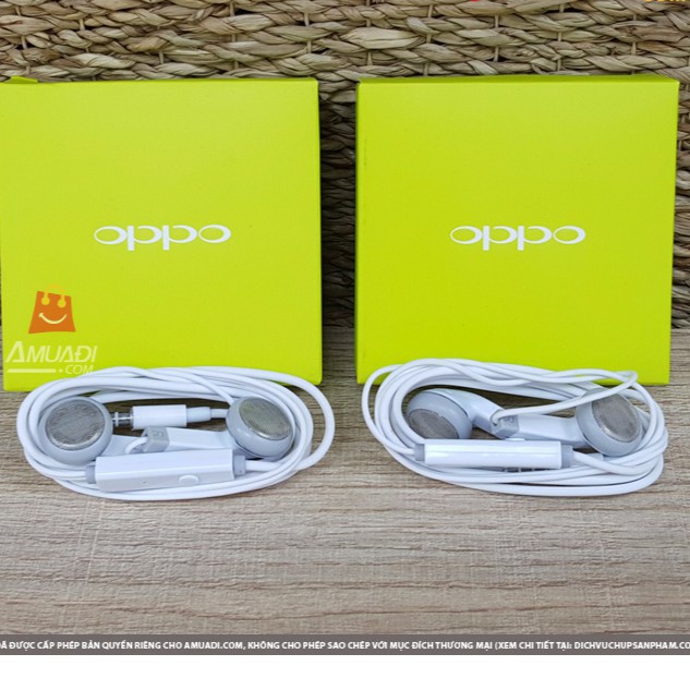 Tai nghe oppo hộp xanh lưới sắt