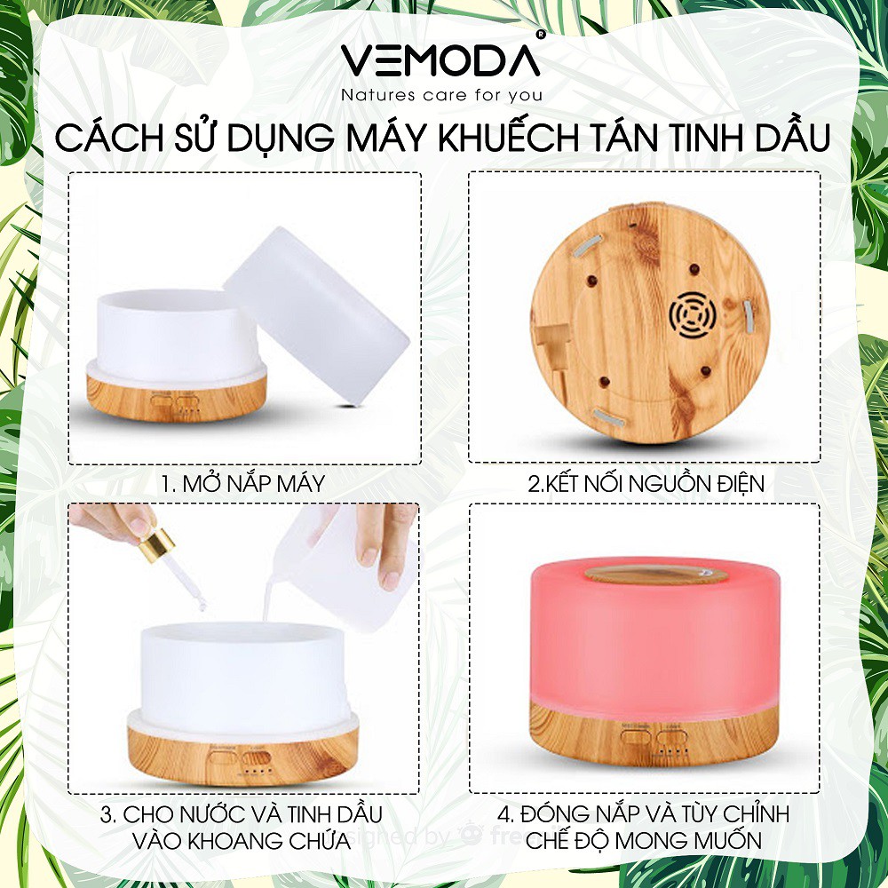 [Mã BMBAU50 giảm 7% đơn 99K] Máy khuếch tán tinh dầu cao cấp VEMODA - VKT01