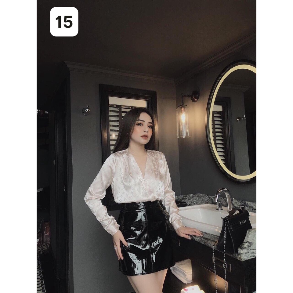 Áo sơ mi lụa tay dài💖Freeship💖 - Áo sơ mi họa tiết thiết kế chống nhăn, mềm, mịn , mát ..