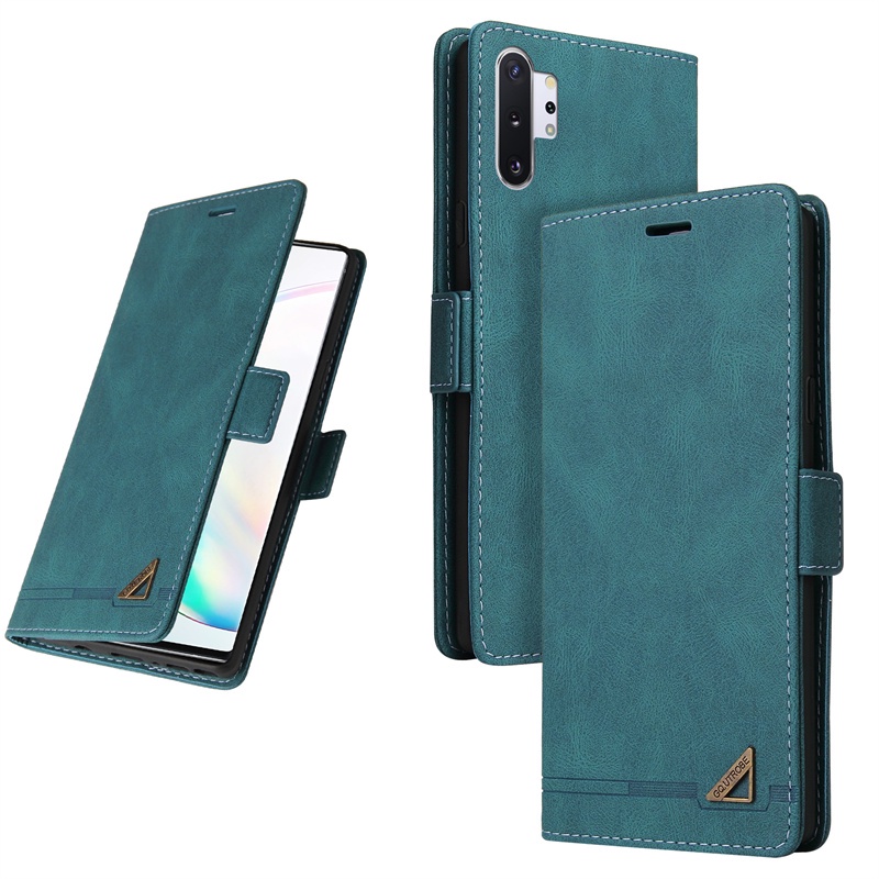 Ốp Điện Thoại Da Kèm Ngăn Đựng Thẻ Khóa Nam Châm Cho Samsung Note20 Note10 Note9 Note8 S23 + S22 Ultra