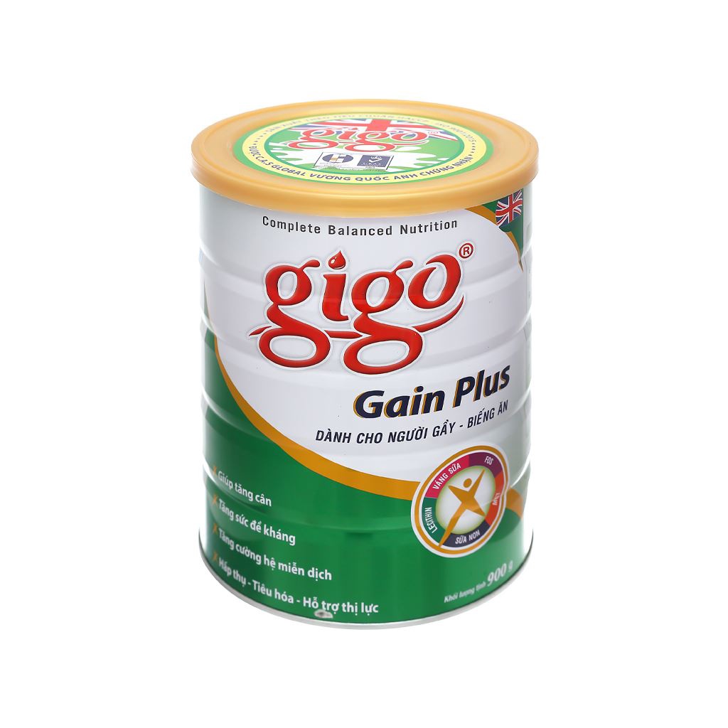 Sữa bột Gigo Gain Plus lon 900g/lon