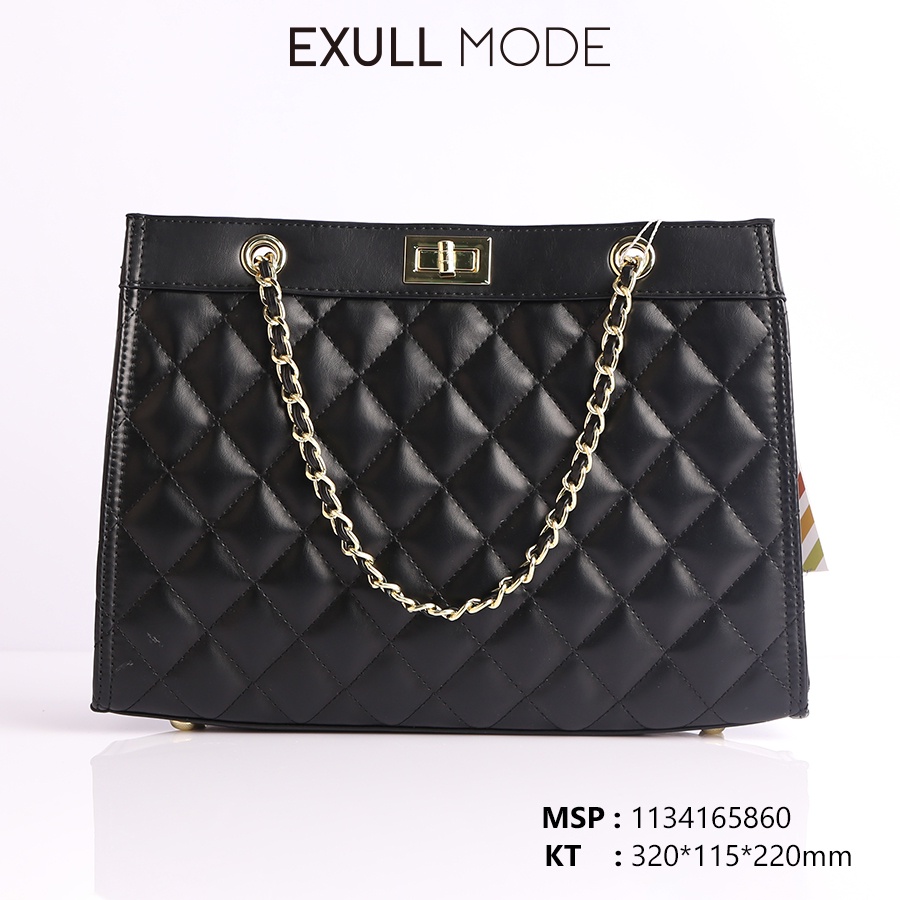 Túi xách thời trang nữ da họa tiết quả trám khóa cài tiện lợi chính hãng Exull Mode 11341658