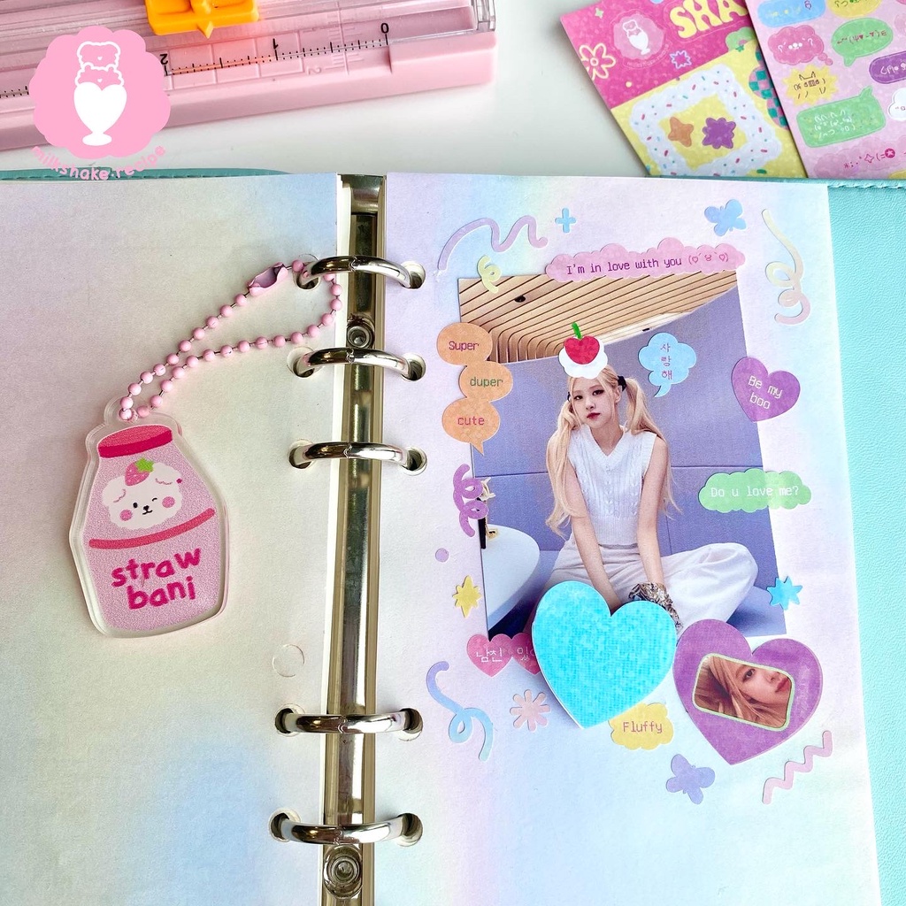 Sticker khung ảnh Shape of you cán lấp lánh - Frame sticker trang trí sổ