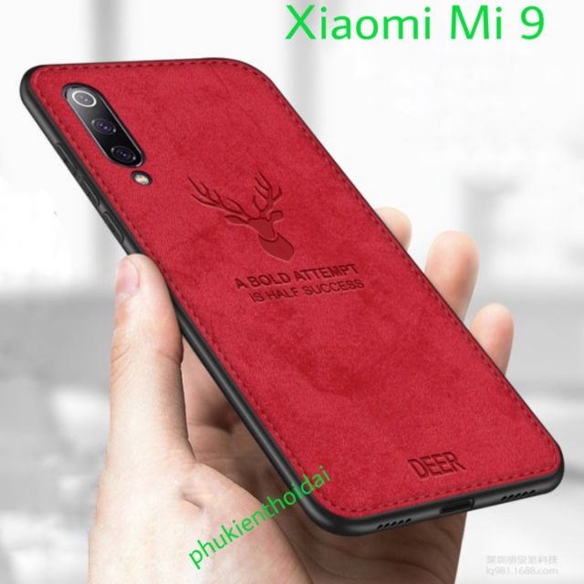 Ốp lưng vải đầu hươu Xiaomi Mi 9  / Mi 11 cao cấp