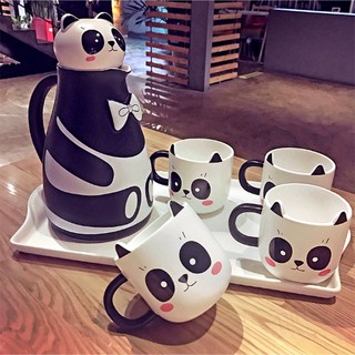 BỘ BÌNH , CỐC SỨ UỐNG NƯỚC CUTE ( KÈM KHAY )