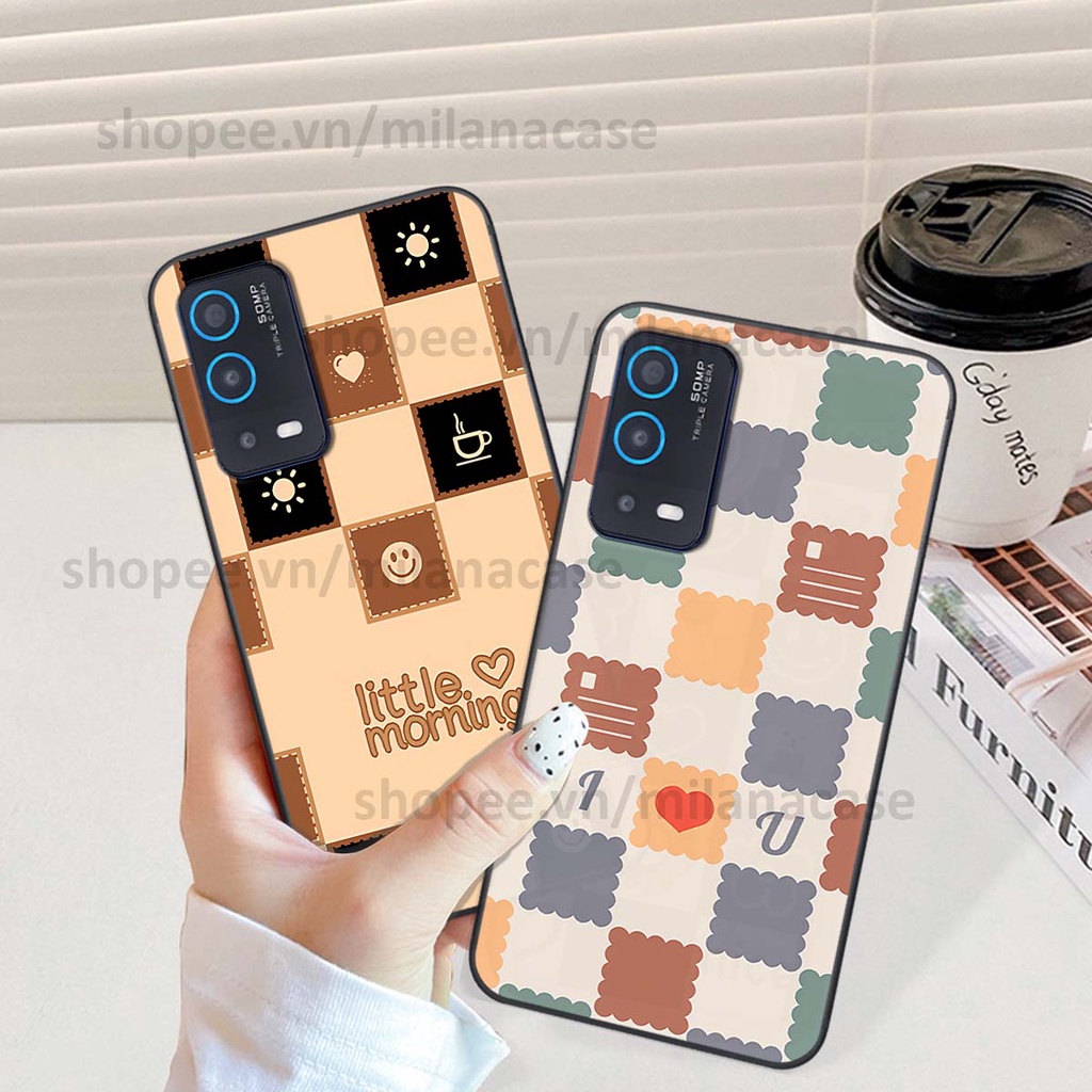 Ốp Oppo A54 / A55 caro họa tiết nhiều màu sắc siêu đẹp thời trang cá tính