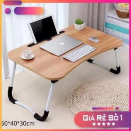 Bàn gỗ mini gấp gọn có khe để ipad ( hàng loại 1 ) | BigBuy360 - bigbuy360.vn