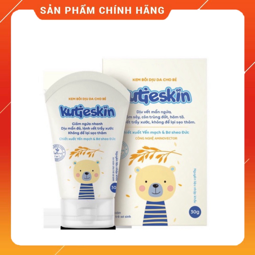 Kem Bôi Da cho bé Giảm Mẩn đỏ, Hăm, Dịu Ngứa nhanh KUTIESKIN 30g