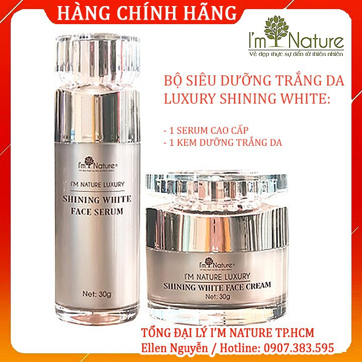 Bộ Kem Dưỡng Trắng Da Cao Cấp I'm Nature Luxury Shining White 60gr