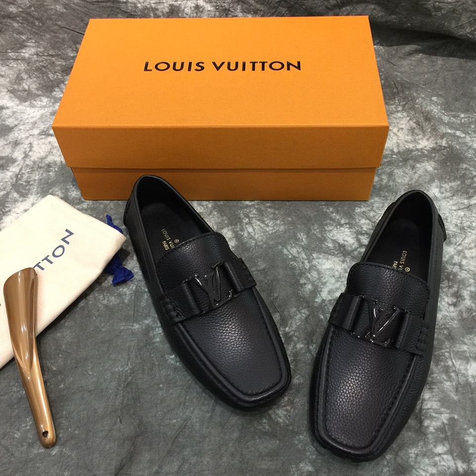 Giày Da Nam Lười LV Cao Cấp Phong Cách Trẻ Trung Sang Trọng