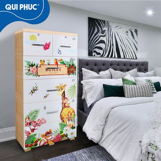 TỦ NHỰA QUI PHÚC BITE HƯƠI CAO CỔ XANH LÁ- TẶNG BÀN XẾP CHO BÉ- BẢO HÀNH NHỰA LÊN TỚI 10 NĂM