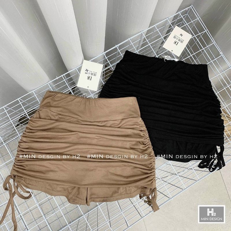 Chân váy dúm dây rút sườn