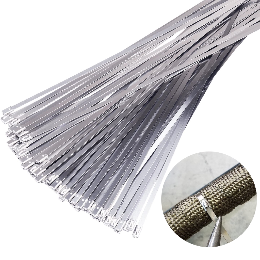 Set 20 Dây Khóa zip Bằng Thép Không Gỉ 304 11.8 Chuyên Dụng Cho Ống Xả Khí