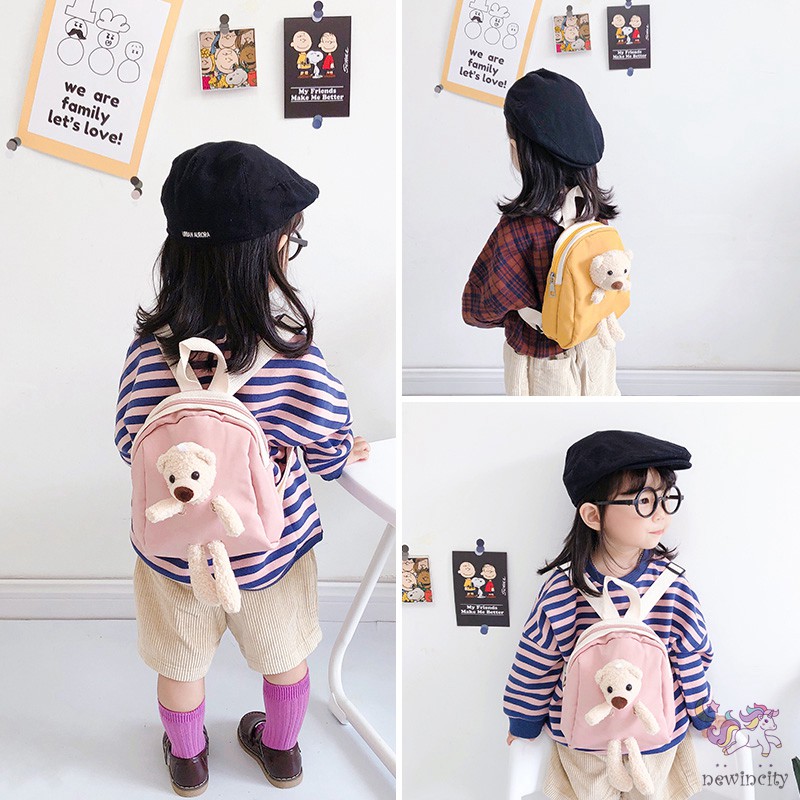 Balo Mini Kiểu Gấu Hoạt Hình Đáng Yêu Thời Trang Theo Phong Cách Hàn Quốc Cho Bé