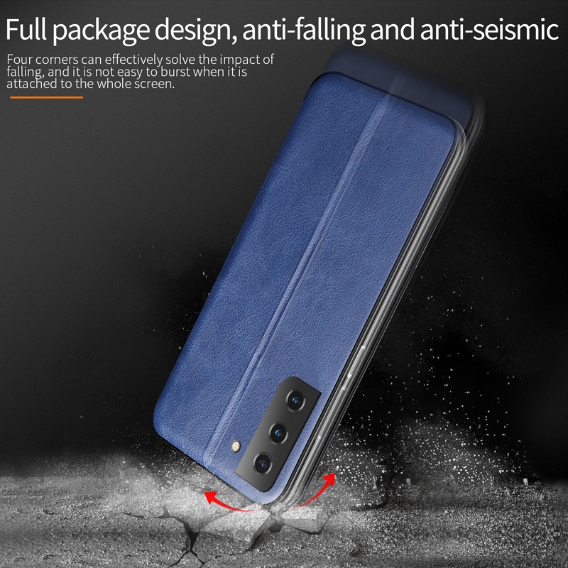 Ốp Điện Thoại Da PU Kiểu Ví Lật Từ Tính Có Đế Cho Samsung Galaxy S20 S21 S22 Plus Ultra FE 5G