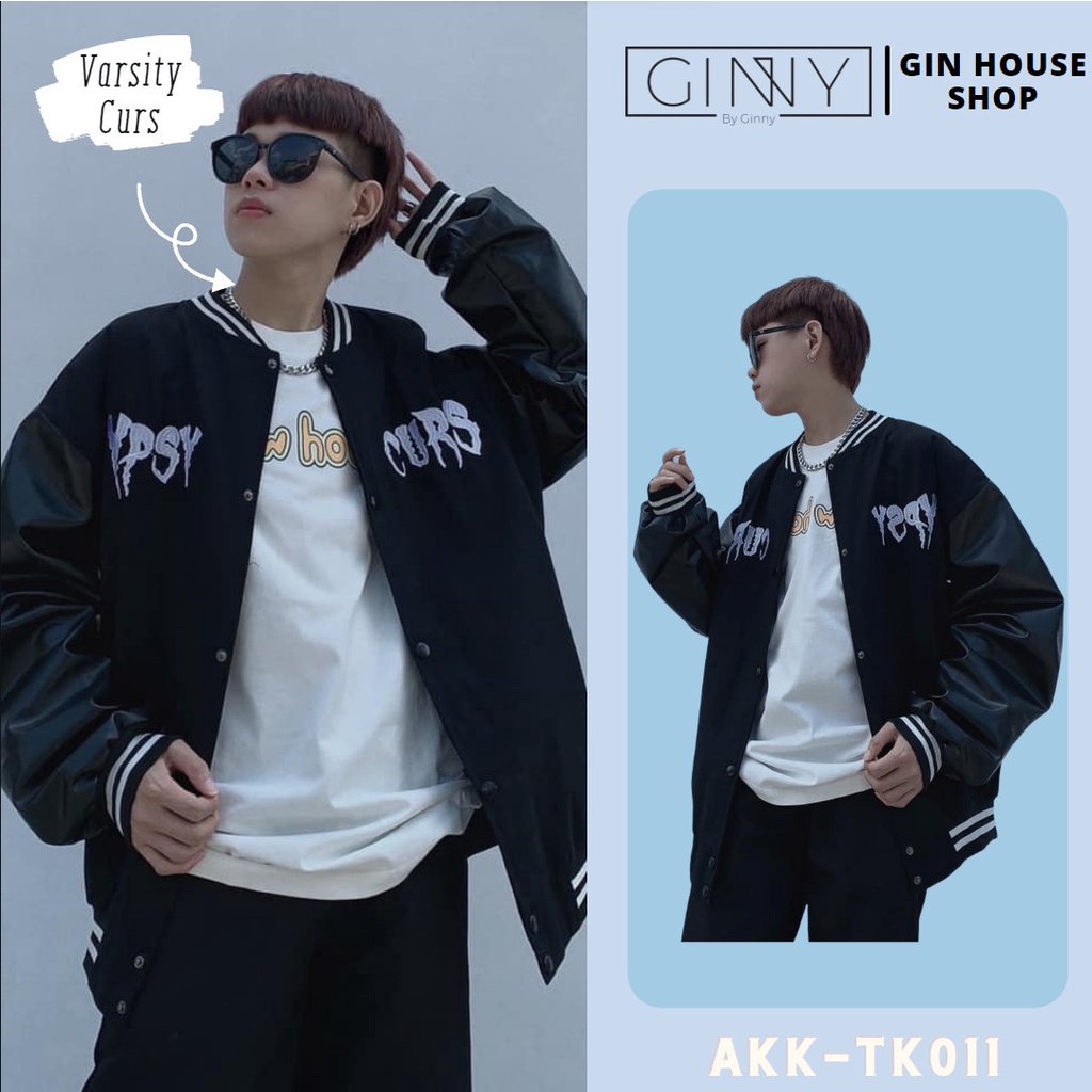 (Hot trend) Áo khoác kaki varsity Curs TK-011 GINNY siêu hot trend cool ngầu