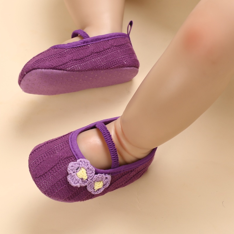Giày Công Chúa Đế Mềm Màu Trơn Thời Trang Cho Bé Gái 0-18 Tháng Tuổi