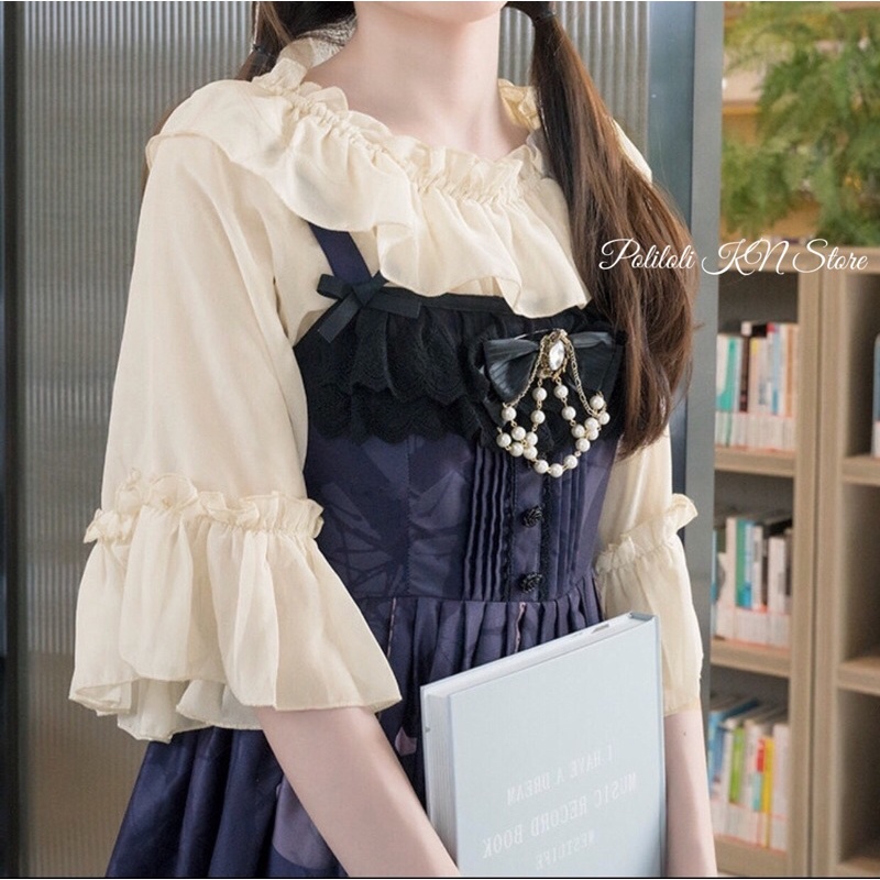 Áo blouse voan Lolita