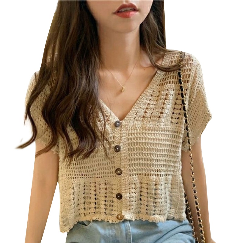 Áo Cardigan Tay Ngắn 10MK Hoạ Tiết Hoa Thời Trang Mùa Hè Cho Phái Nữ