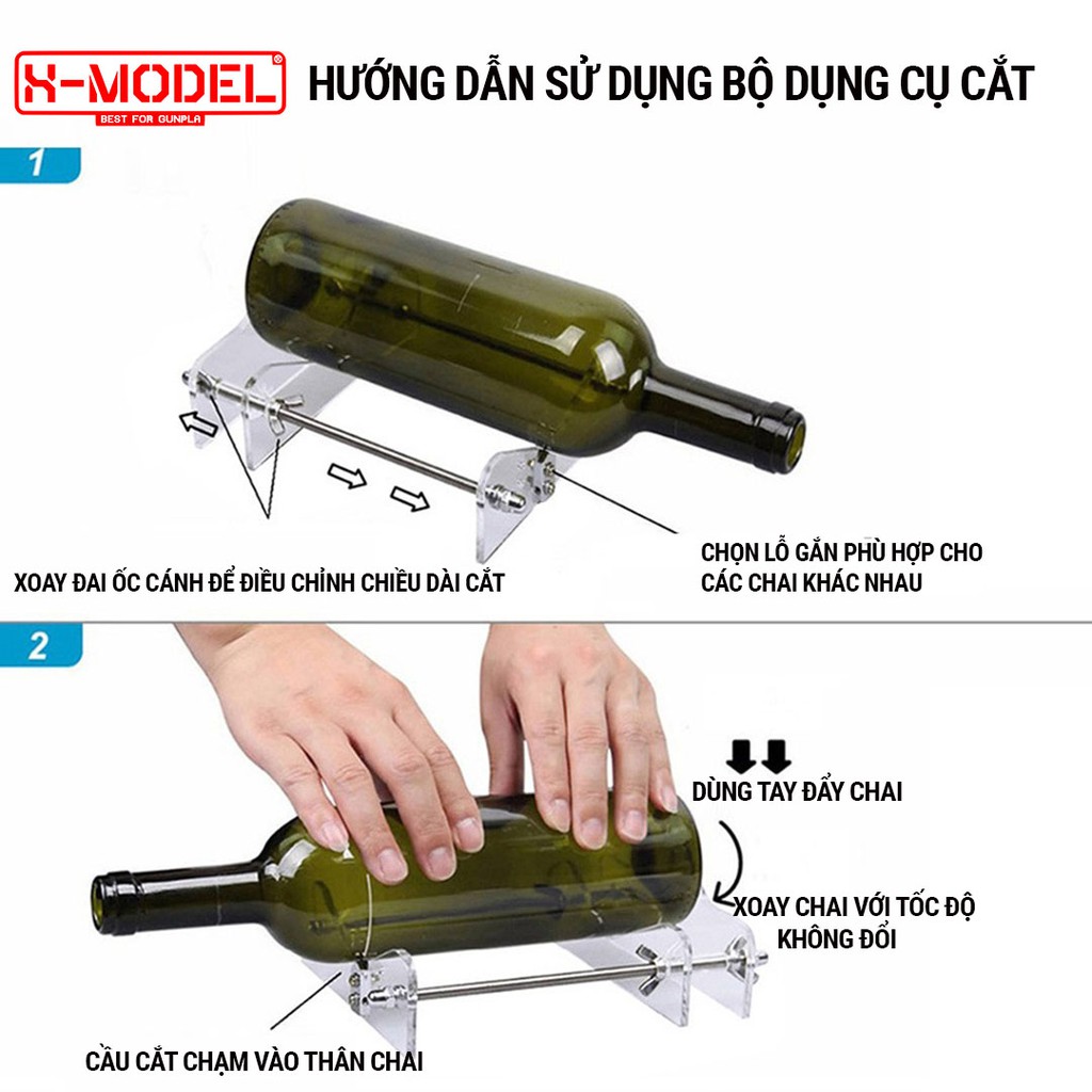 Dụng cụ dao cắt chai thủy tinh thông minh phụ kiện X- MODEL tiện ích, nhanh gọn XM26