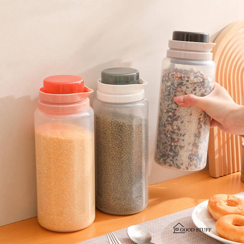 Hộp Đựng Gia Vị Trong Suốt Chống Ẩm Đa Năng Hình Tròn Cho Nhà Bếp