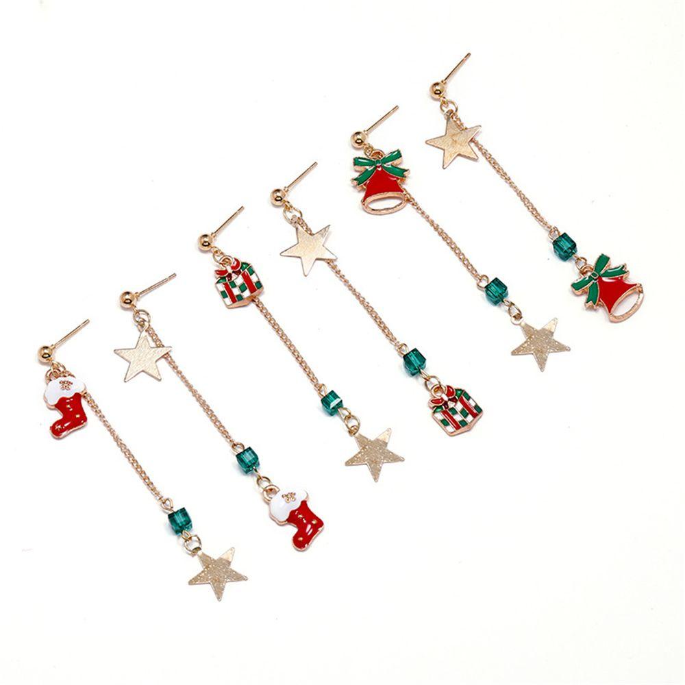 Bông Tai Hình Cây Thông / Người Tuyết / Chuông Giáng Sinh Dễ Thương