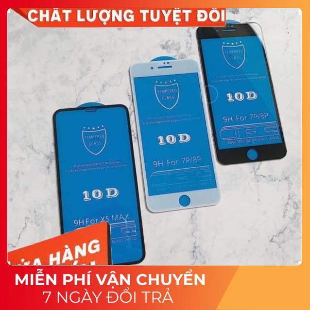 Kính cường lực 10D nền xanh full màn nguyên khối
