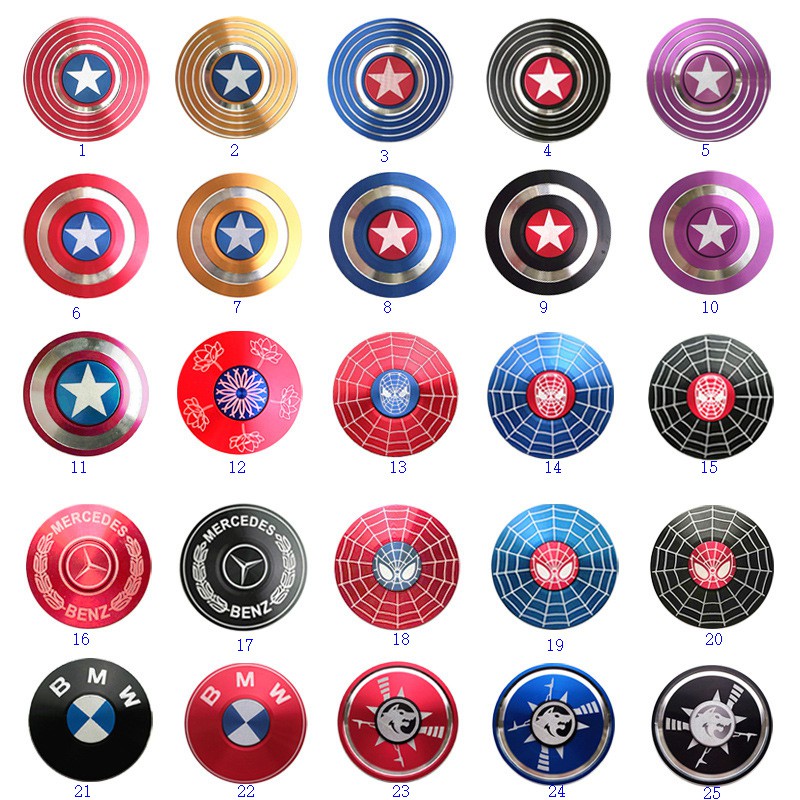Captain America Hand Spinner Kim loại độc quyền Fidget Spinner Gyro