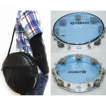Trống lắc tay - Lục lạc gõ bo Inox Tambourine Yamaha MT6-102B (Xanh)