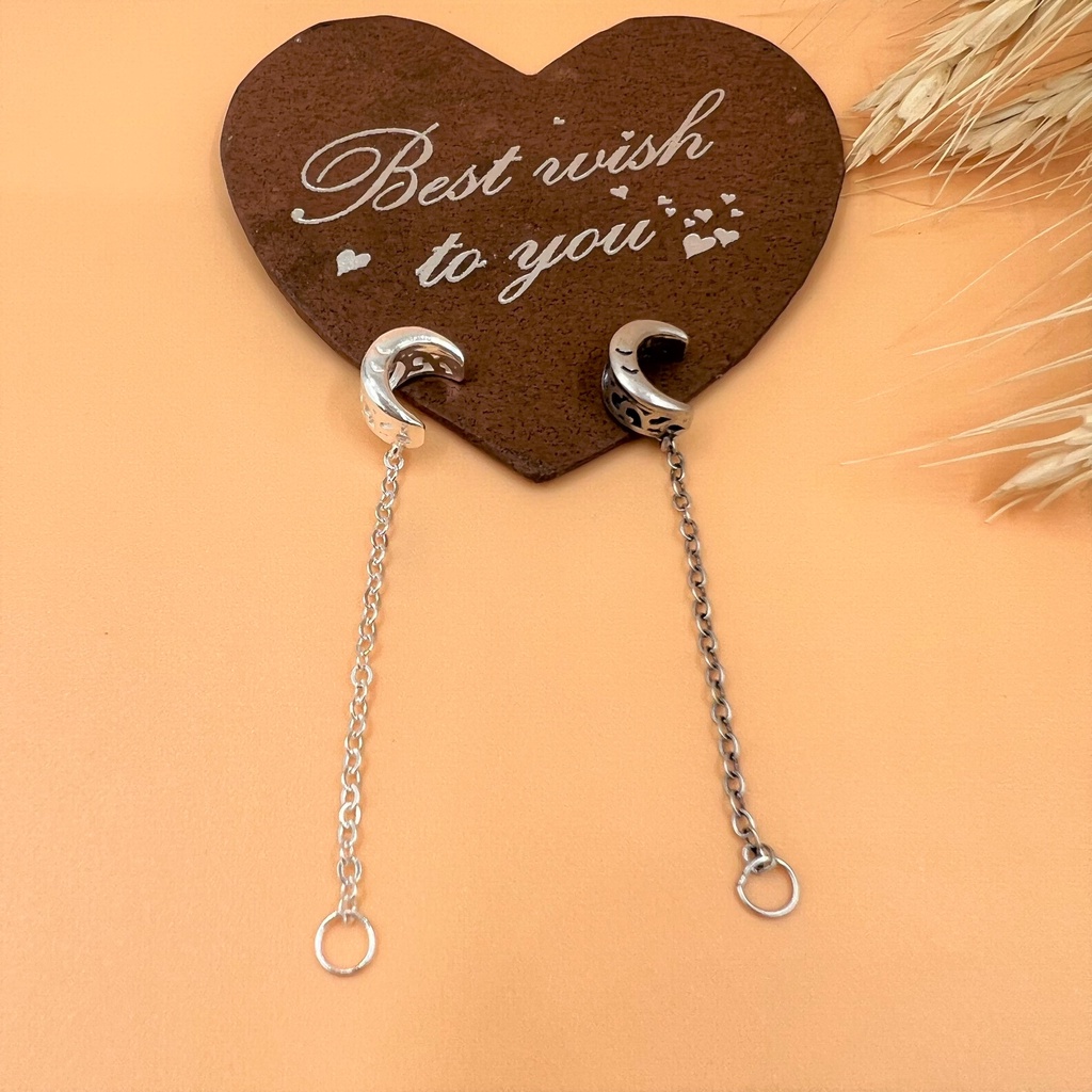 Dây chờ bạc 925 nối charm hình mặt trăng mặt trời - Charm Bạc 925 - Mã CA795 CA796 CB411 CB412