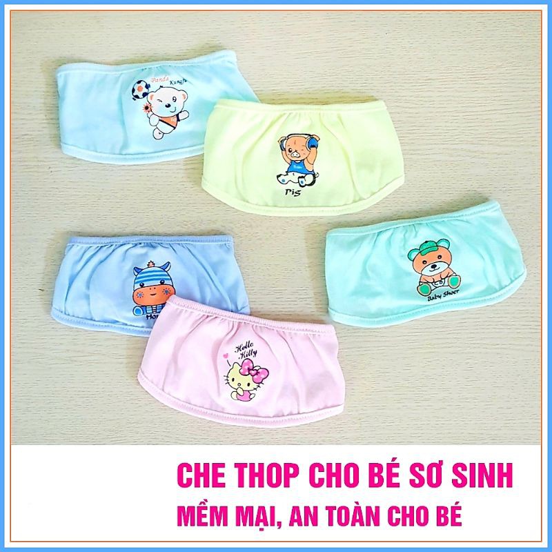 Che Thóp Mụ Cotton Mã Thêu Chất Đẹp Cho Bé ( Loại Dán )