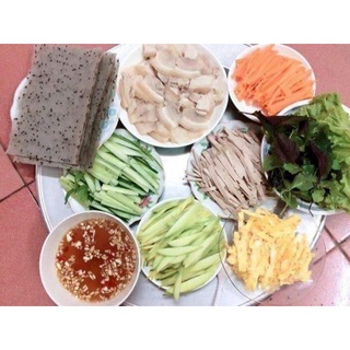 Combo bánh tráng mè đen+ mắm nêm cá cơm