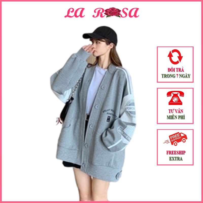 Áo Khoác Ngoài Cardigan Nam Nữ Form Rộng Unisex In Logo Brcon Chất Liệu Vải Nỉ Ngoại Mềm Mịn 3 Màu Mã 0618 - La Rosa