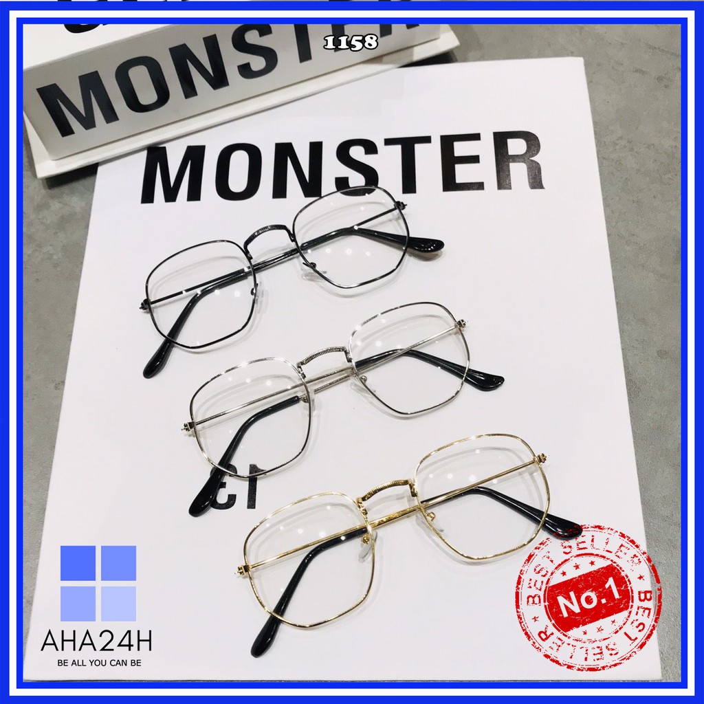 Mắt kính ulzzang /206/ hot trend nhiều màu❤️FREESHIP❤️gọng kính mát nam nữ sành điệu AH1158 | BigBuy360 - bigbuy360.vn