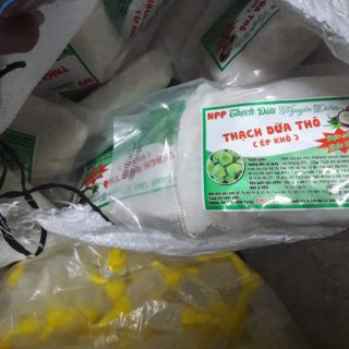  Thạch  dừa  thô  1kg size 15ly + huong vai 