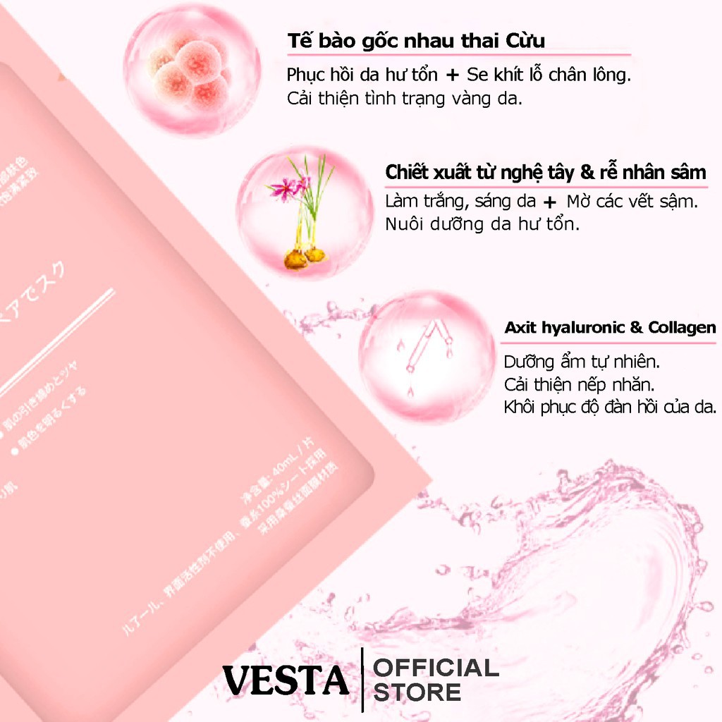 Mặt Nạ Nhau Thai Cừu Nhật Bản Hộp 50 Miếng - Mask Giấy Rwine Dưỡng Da Dưỡng Ẩm 40ml | BigBuy360 - bigbuy360.vn