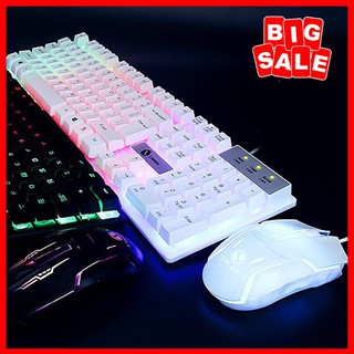 Bộ bàn phím giả cơ và chuột chuyên game phím vuông limeide gtx300 2017 led 7 màu