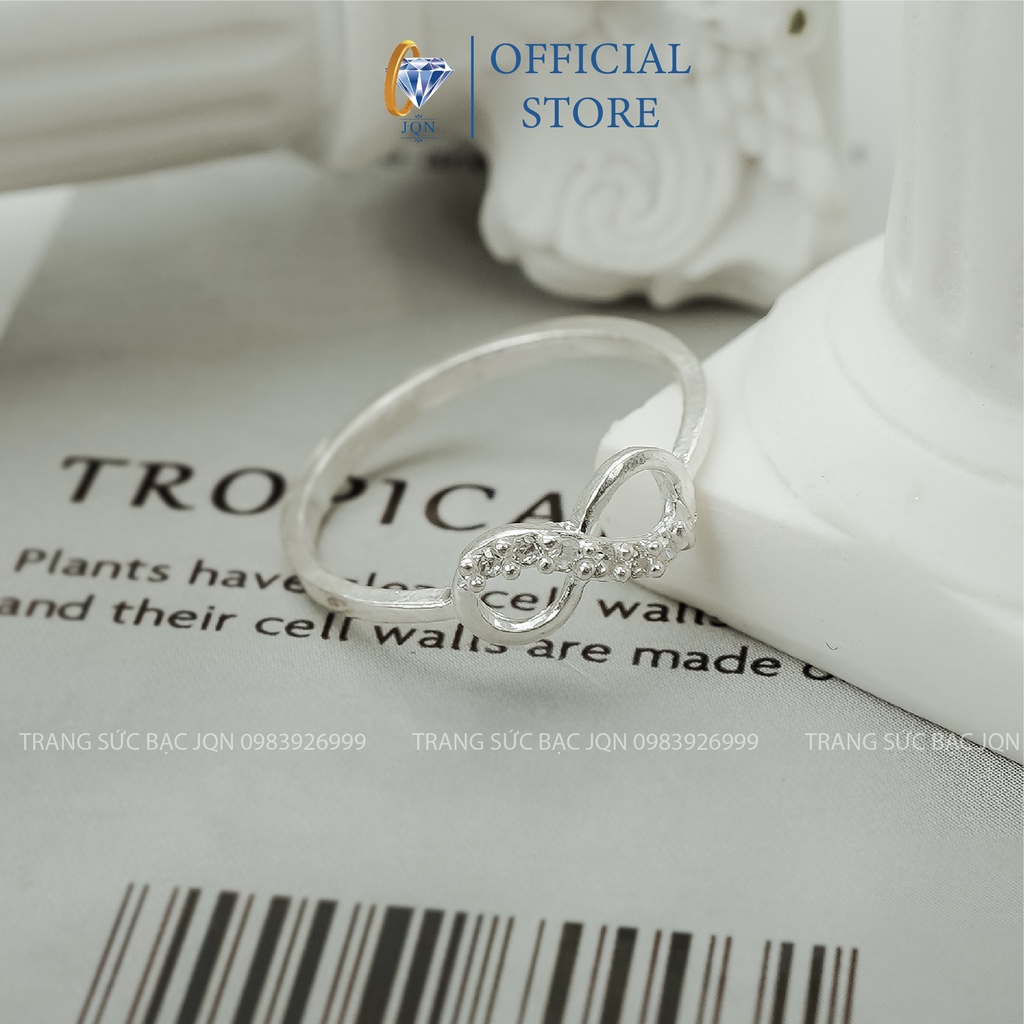 Nhẫn Bạc Ta JQN Nhẫn Nữ Đính Đá Vô Cực N60
