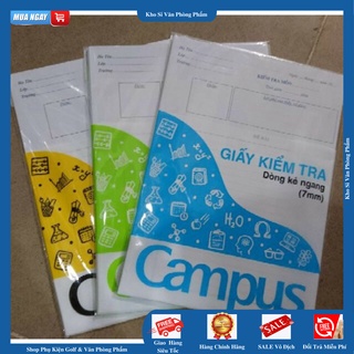 [GIẢM SỐC] Tập giấy kiểm tra cấp 2 Campus ( 25 tờ đôi )