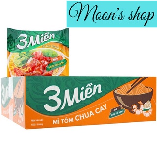 Thùng mì 3 Miền tôm chua cay 65g ×30 gói